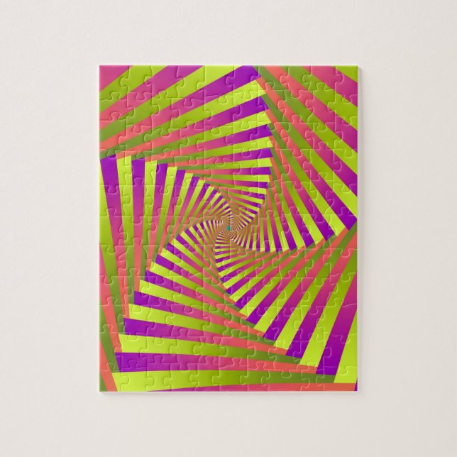 Psychedelic Five Arm Spiral Puzzle (Vertical)