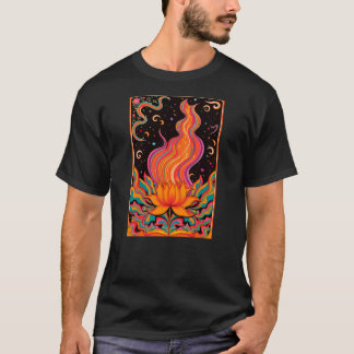 Psychedelic Flame Flower T-Shirt