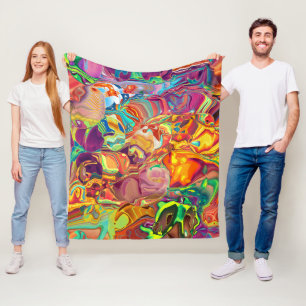 Psychedelic Fleece Blanket