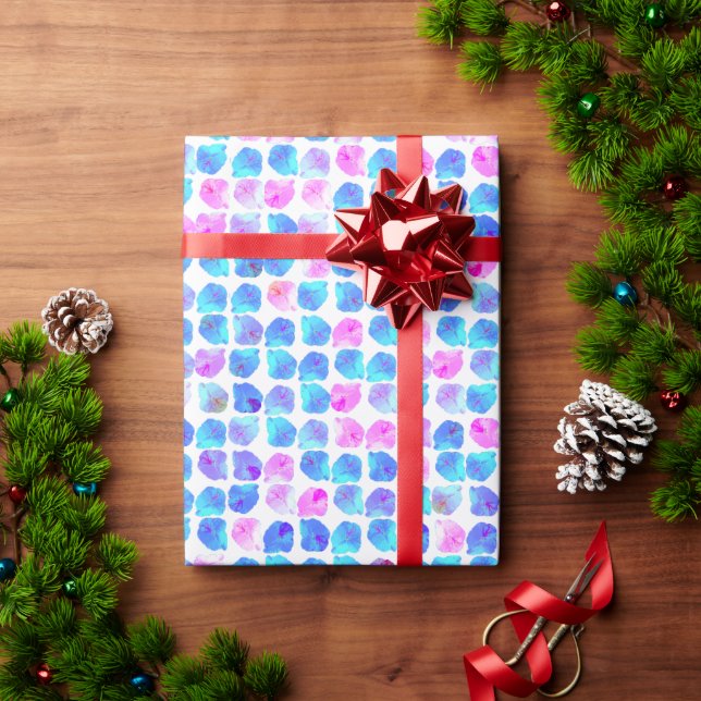 Psychedelic Floral Blossoms Wrapping Paper (Holiday Gift)