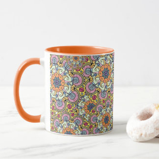 Psychedelic Floral Mandala Mug