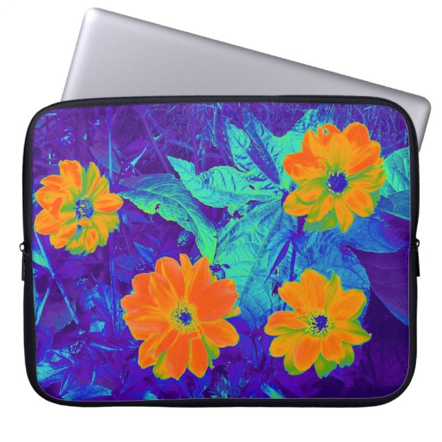 Psychedelic Flower Bed 02 Laptop Sleeve (Front)