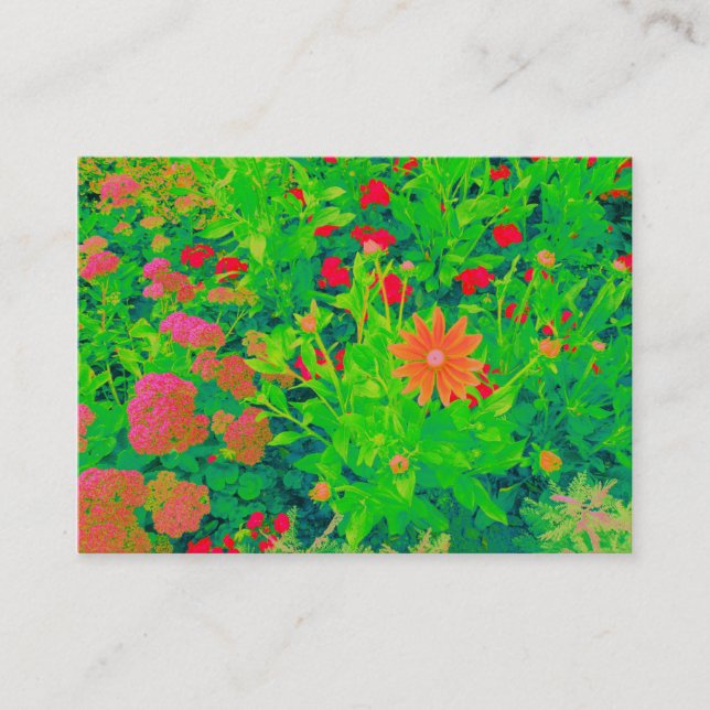 Psychedelic Flower Bed Business Card (Front)