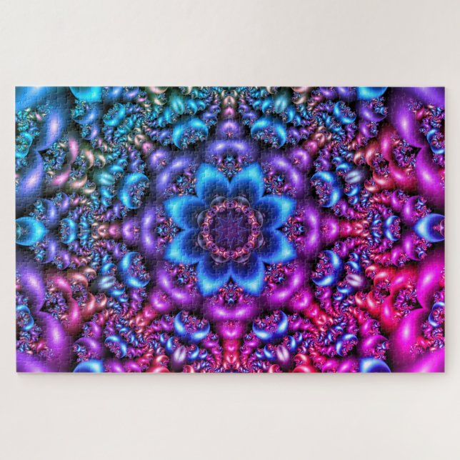 psychedelic flower mandala puzzle (Horizontal)