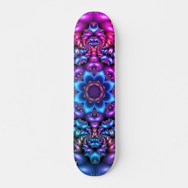 psychedelic flower mandala skateboard (Front)