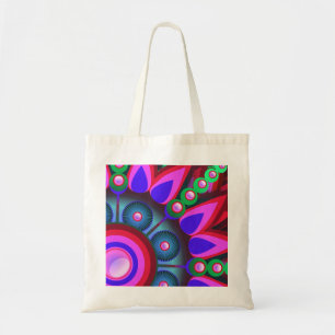 Psychedelic Flower Power Art Tote Bag