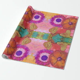 Psychedelic Flower Power Wrapping paper