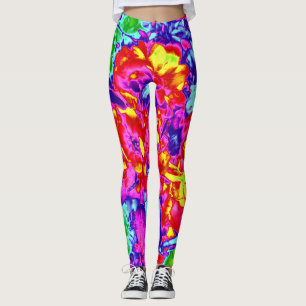 psychedelic flowers 5 leggings