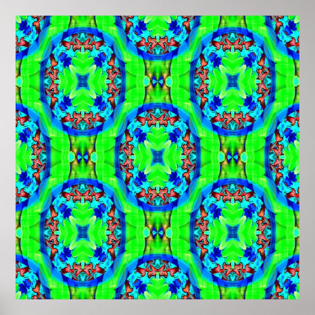 Psychedelic flowers..... poster (Front)