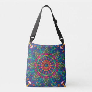 Psychedelic Forest Mandala Crossbody Bag