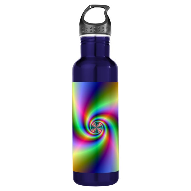 Psychedelic Four Wind Spiral 710 Ml Water Bottle (Front)