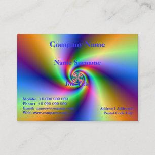 Psychedelic Four Wind Spiral Business Card