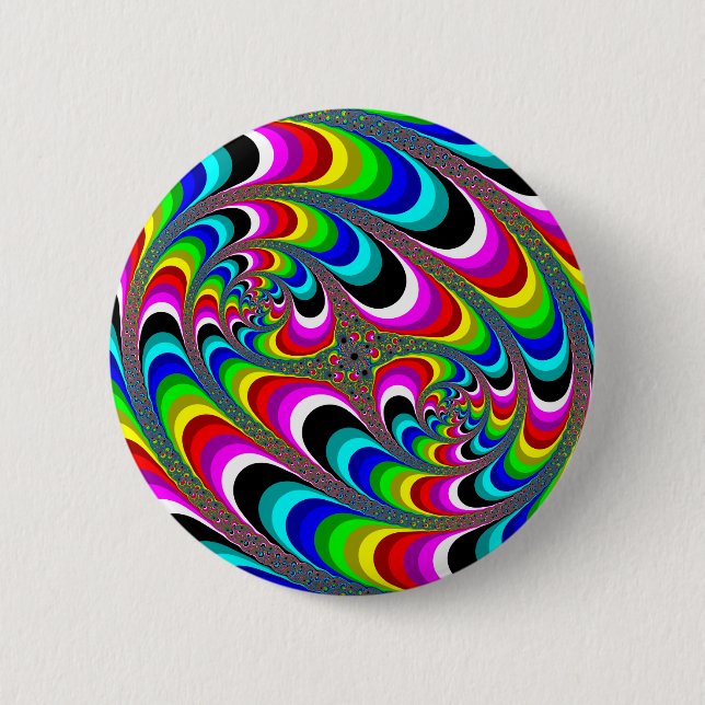 Psychedelic - Fractal 6 Cm Round Badge (Front)