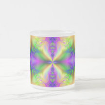 Psychedelic Fractal 85 ~ Frosted Glass Mug