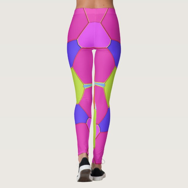 Psychedelic Fractal Burst Leggings (Back)