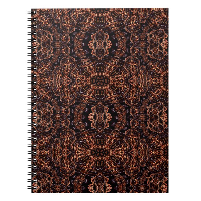 Psychedelic, Fractal, Flame Art, Magic Notebook (Front)