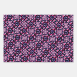 Psychedelic Fractal Flower Wrapping Paper