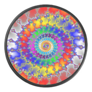 Psychedelic Fractal Hockey Puck
