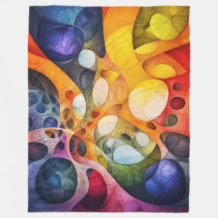 Psychedelic Fractal Pattern  Fleece Blanket