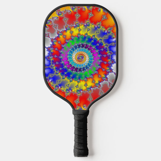 Psychedelic Fractal Pickleball Paddle (Front)