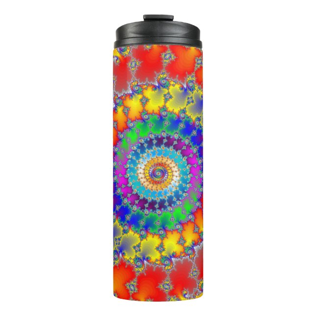 Psychedelic Fractal Thermal Tumbler (Front)