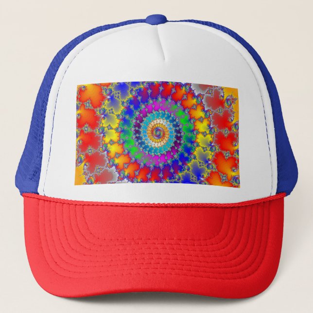 Psychedelic Fractal Trucker Hat (Front)