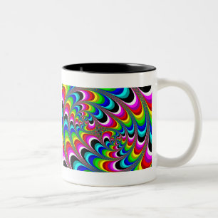 Psychedelic - Fractal Two-Tone Coffee Mug