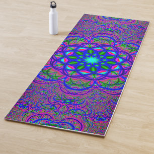 Psychedelic Fractals Yoga Mat