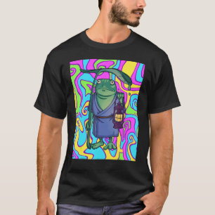 Psychedelic Frog With Lantern Travelling The Tripp T-Shirt