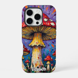 Psychedelic Fungus Aura iPhone 16 Pro Case
