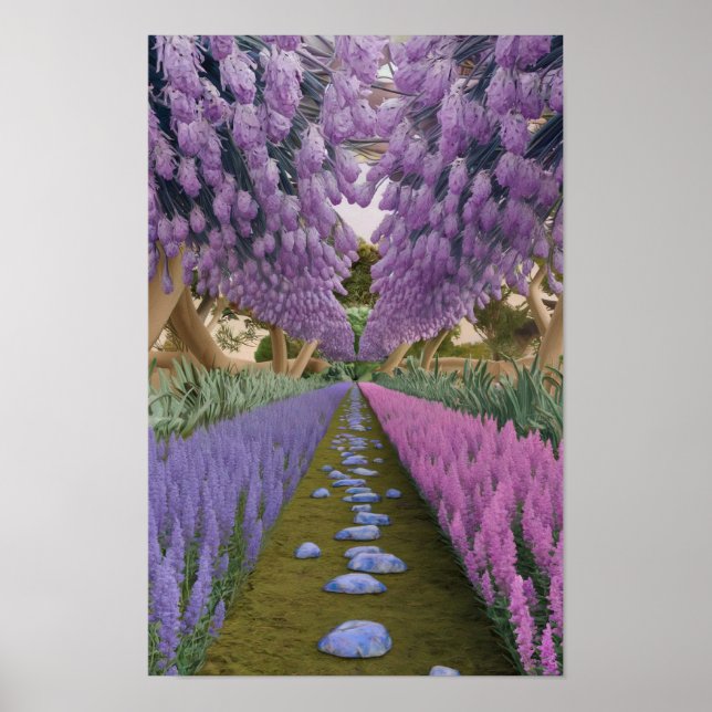 Psychedelic Garden Path Poster (Front)