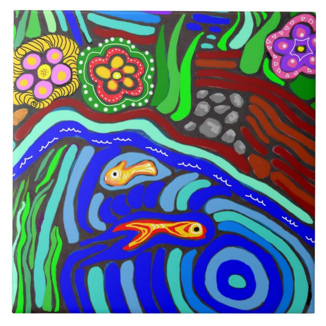 Psychedelic Garden Tile (Front)