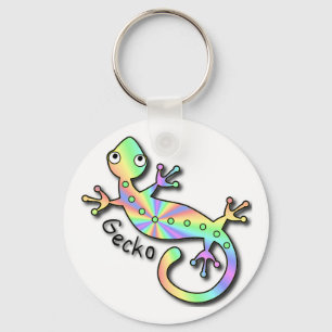 Psychedelic Gecko keychain