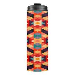 Psychedelic Geometric Background: Vintage Grunge. Thermal Tumbler