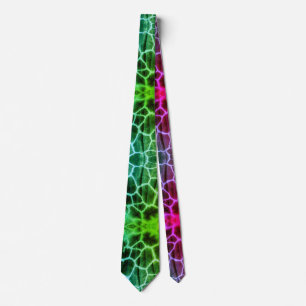 Psychedelic Giraffe Wild Animal Print Neck Tie