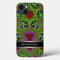 Psychedelic GOA OM Pattern Custom Name
