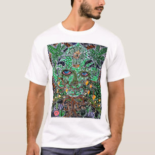 psychedelic green man T-Shirt