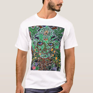 psychedelic green man T-Shirt