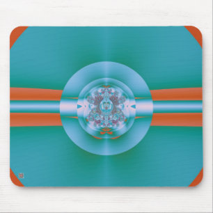 Psychedelic Green Mouse Pad