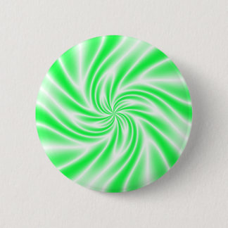 Psychedelic Green Swirl 6 Cm Round Badge