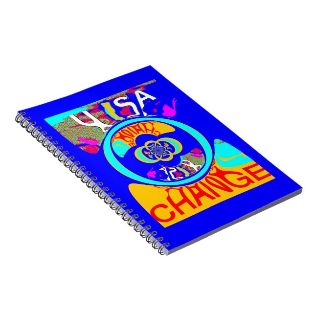 Psychedelic Groove: Pop Art Abstract Energy Notebook (Right Side)