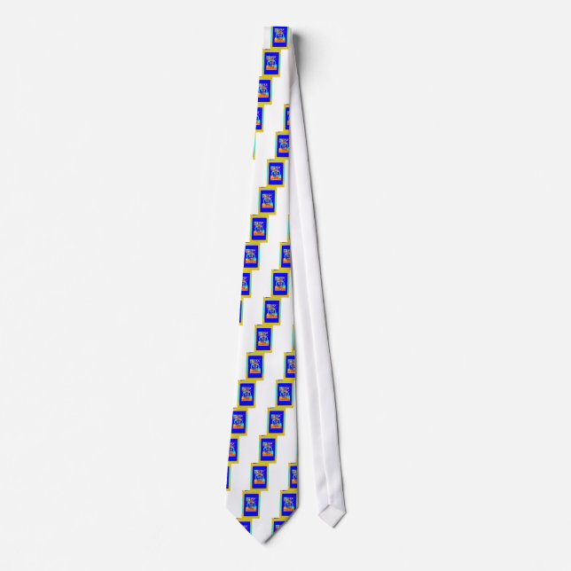 Psychedelic Groove: Pop Art Abstract Energy Tie (Front)