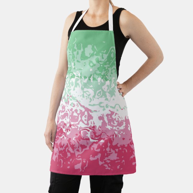 Psychedelic Groovy Abstract Abrosexual Pride Flag Apron (Insitu)