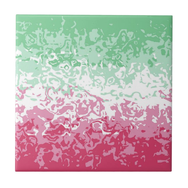 Psychedelic Groovy Abstract Abrosexual Pride Flag Ceramic Tile (Front)