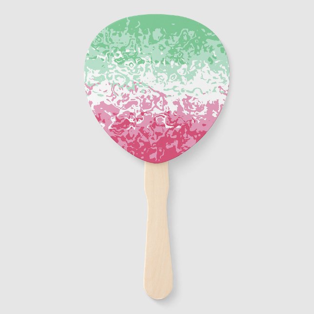 Psychedelic Groovy Abstract Abrosexual Pride Flag Hand Fan (Front)