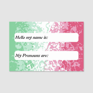 Psychedelic Groovy Abstract Abrosexual Pride Flag Name Tag