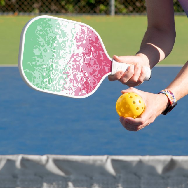 Psychedelic Groovy Abstract Abrosexual Pride Flag Pickleball Paddle (Insitu)