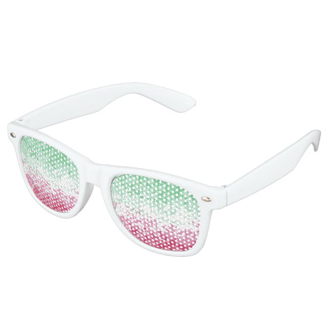 Psychedelic Groovy Abstract Abrosexual Pride Flag Retro Sunglasses (Angled)