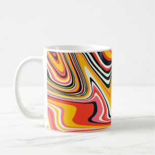 Psychedelic groovy background. Colorful abstract b Coffee Mug