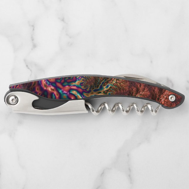 Psychedelic Groovy Trippy Funky Colourful Fractal Corkscrew (Front)